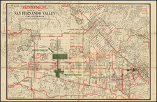 Los Angeles and Other California Cities Map By Franklin P. Borgnis