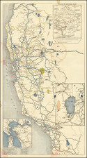 Pictorial Maps and California Map By Automobile Blue Book Publishing Co.