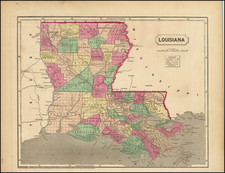 Louisiana Map By Charles Morse