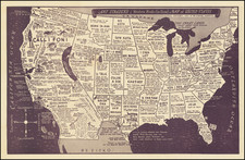 United States and California Map By Art Strader