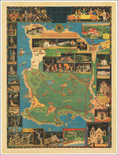 Pictorial Maps, California and Other California Cities Map By Jo Mora