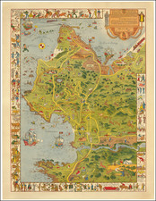Pictorial Maps, California and Other California Cities Map By Jo Mora