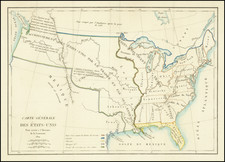 United States Map By François  Barbé-Marbois