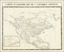 North America Map By Philippe Marie Vandermaelen