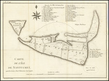 Massachusetts Map By Michel Guillaume St. Jean De Crevecoeur