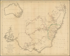 Map of the South East Portion of Australia, Shewing the Progress of Discovery, in the Interior of New South Wales By John Arrowsmith