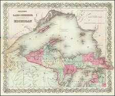 Michigan Map By Joseph Hutchins Colton