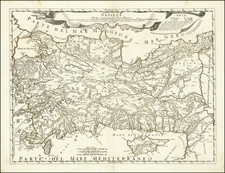 Turkey, Cyprus and Turkey & Asia Minor Map By Giacomo Cantelli da Vignola - Giacomo Giovanni Rossi