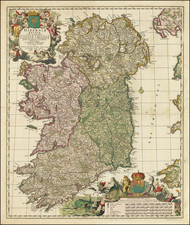 Ireland Map By Nicolaes Visscher II