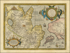 Southwest, Pacific Northwest, Alaska, China, Japan, Russia in Asia and California Map By Abraham Ortelius