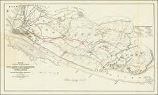 (Manhattan and New Jersey) Map Accompanying The Engineers Report To The North Hudson Co. Water Commissioners, Upon The Cost of Obtaining An Independent Supply of Water For Hoboken, West Hoboken, Weehawken and the Town of Union, Reduced From The Surveys and Other Sources By Spielman and Brush. 1873.