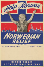 Norway and World War II Map By Norwegian Relief Fund / Carl Holte