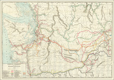 Railroad Commission Map of Washington 1910.  