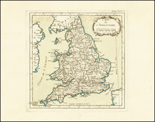 England and Wales Map By Jacques Nicolas Bellin