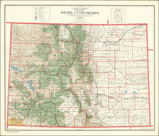 Colorado and Colorado Map By General Land Office