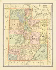 Utah and Utah Map By George F. Cram