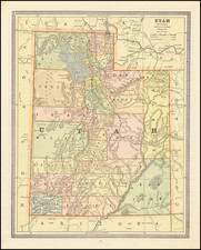 New Rail Road and County Map of Arkansas, Louisiana & Mississippi by George  F. Cram on Kaaterskill Books