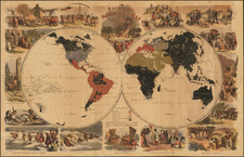 World and Pictorial Maps Map By John Gilbert / Edmund Evans