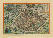 Sud et Alpes Française Map By Georg Braun  &  Frans Hogenberg