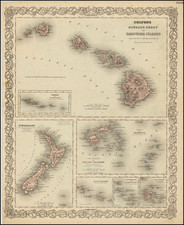 Hawaii and Hawaii Map By Joseph Hutchins Colton