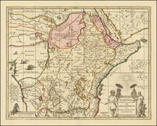 Africa and East Africa Map By Valk & Schenk