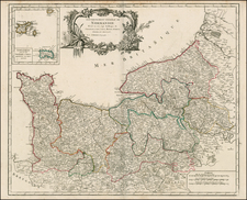 Europe and France Map By Gilles Robert de Vaugondy / Charles Francois Delamarche