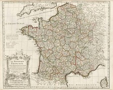 Europe and France Map By Gilles Robert de Vaugondy / Delamarche