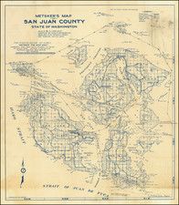 Washington Map By Charles F. Metsker