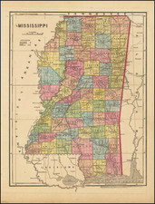 Mississippi Map By Sidney Morse  &  Samuel Breese