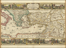 Mediterranean, Holy Land, Turkey & Asia Minor and Greece Map By Nicolaes Visscher I