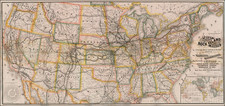 United States Map By George F. Cram