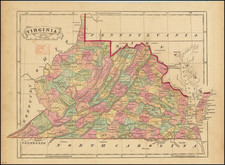 West Virginia and Virginia Map By Sidney Morse