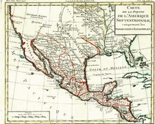Texas, Midwest, Southwest and Mexico Map By Louis Brion de la Tour