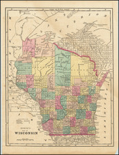 Wisconsin Map By Sidney Morse