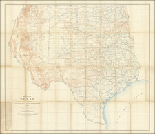 Texas and Oklahoma & Indian Territory Map By U.S. Geological Survey