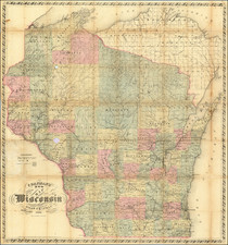 Chapman's New Sectional Map of Wisconsin…1870 [Pocket Map] By Silas Chapman