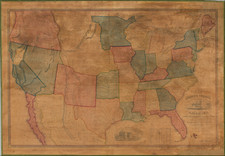 United States, Texas, Plains, Southwest and Rocky Mountains Map By John Reed  &  John Warner Barber