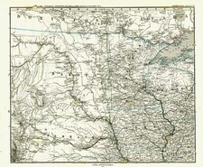 Midwest, Plains and Rocky Mountains Map By Adolf Stieler