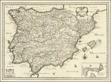 Spain and Portugal Map By Christopher Tassin / Pierre Mariette