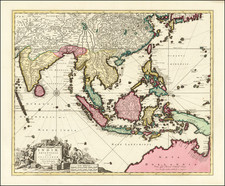 Indiae Orientalis nec non Insularum Adiacentium Nova Descriptio By Nicolaes Visscher I / Peter Schenk