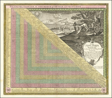 Germany and Curiosities Map By Matthaus Seutter