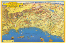 Pictorial Maps, California and Los Angeles Map By Roads To Romance Inc.