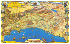 Pictorial Maps, Los Angeles and San Diego Map By Roads To Romance Inc.