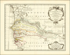 West Africa Map By Guillaume Delisle / Philippe Buache