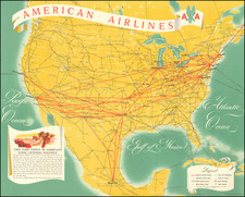 United States and Pictorial Maps Map By American Airlines