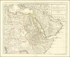 Middle East, Turkey & Asia Minor, North Africa and East Africa Map By Philippe Buache