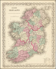 Ireland Map By Joseph Hutchins Colton