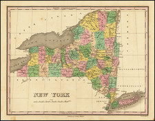 New York State Map By Anthony Finley