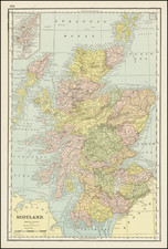 Scotland Map By Standard Atlas of the World