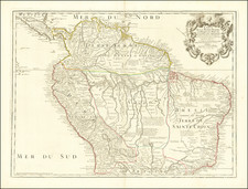 Colombia, Brazil, Guianas & Suriname, Paraguay & Bolivia, Peru & Ecuador and Venezuela Map By Philippe Buache